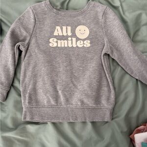 Cat & Jack Gray 'All Smiles' Sweatshirt